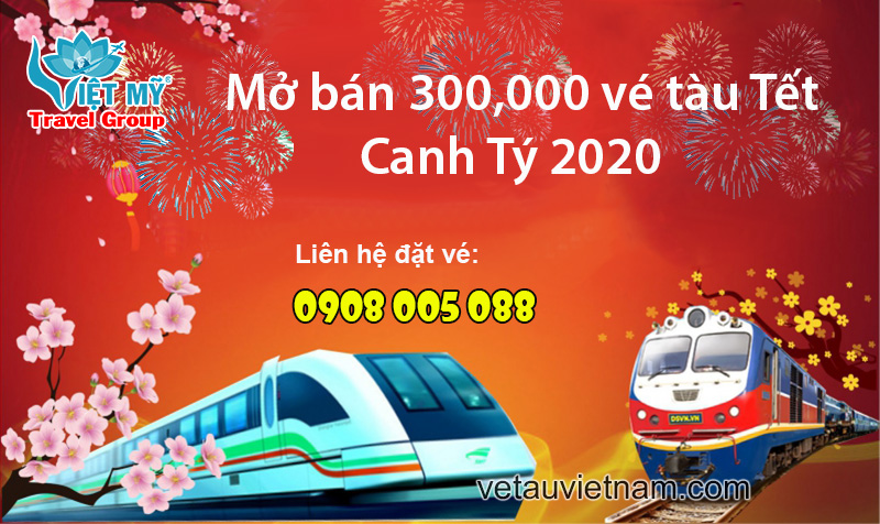 Mở bán 300,000 vé tàu Tết 2020 từ 20/10/2019