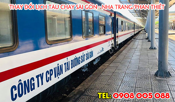 Thay đổi lịch tàu chạy Sài Gòn - Nha Trang/Phan Thiết