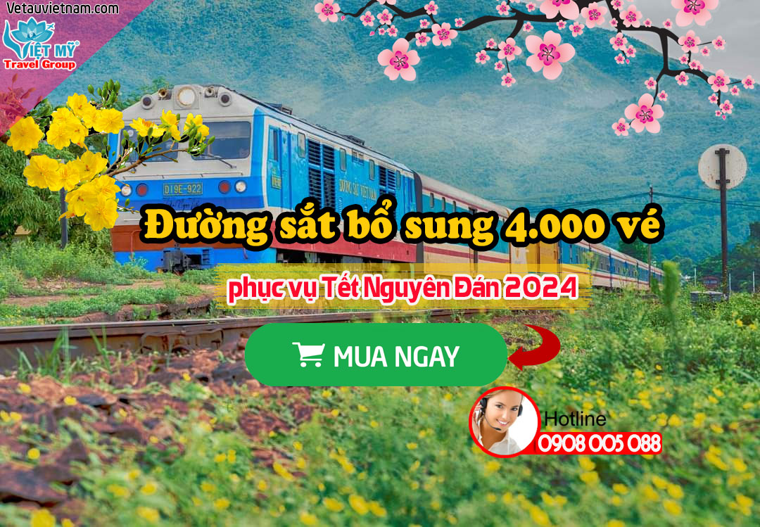 Đường sắt bổ sung 4.000 vé phục vụ Tết Nguyên Đán 2024