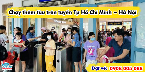 Chạy thêm tàu trên tuyến Tp Hồ Chí Minh - Hà Nội