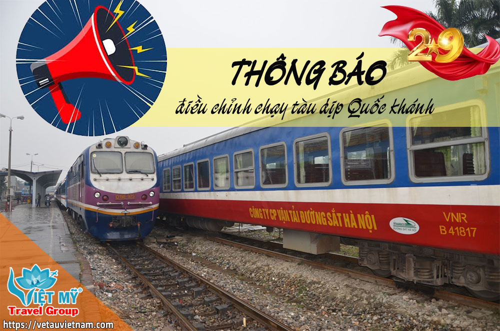 Thông báo điều chỉnh chạy tàu dịp Quốc khánh 2/9 năm 2025