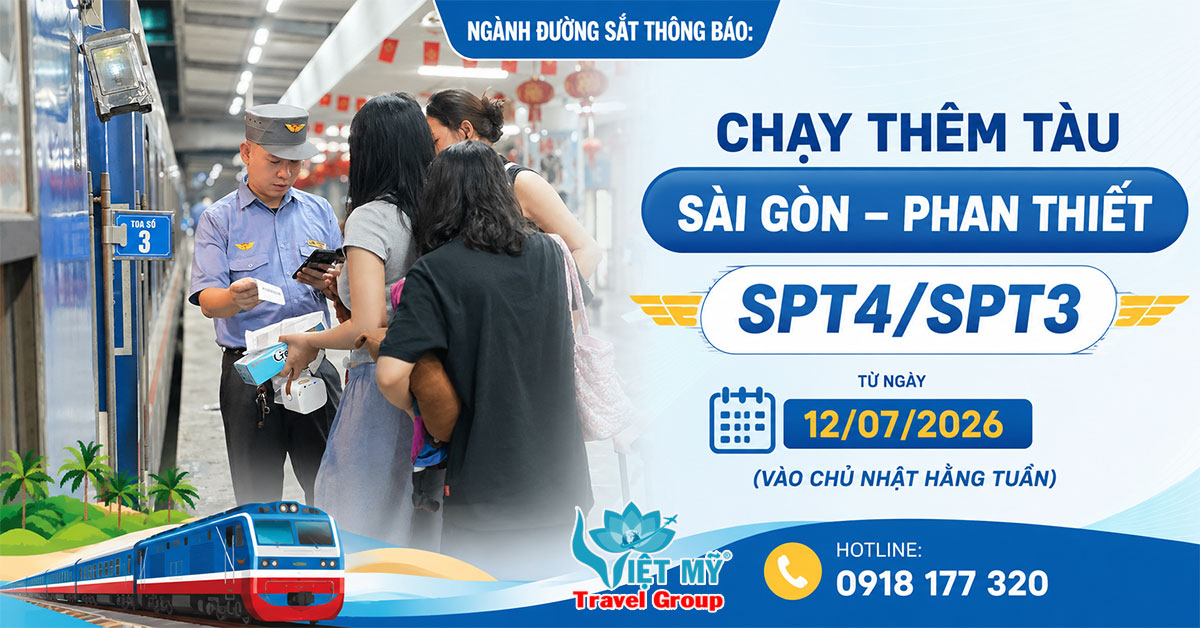 Chạy thêm tàu SG - Phan Thiết SPT4/SPT3 từ 12/07/2026