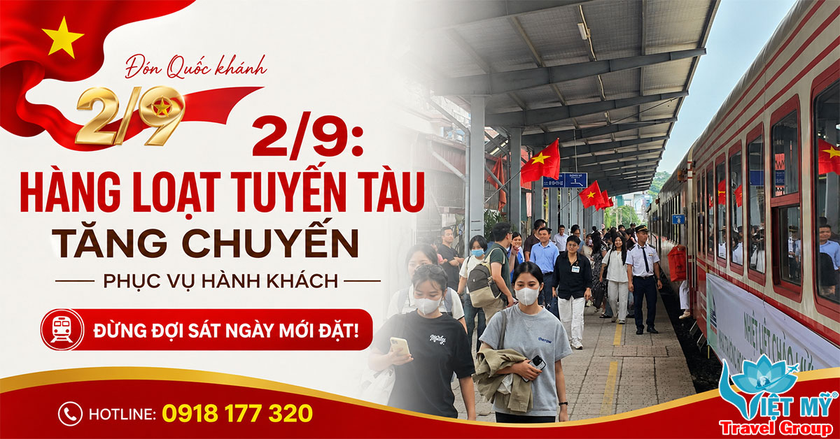 Quốc khánh 2/9: Hàng loạt tuyến tàu tăng chuyến phục vụ hành khách