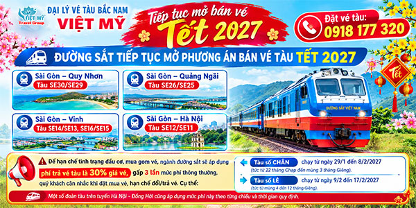 Tiếp tục mở bán vé Tết 2027