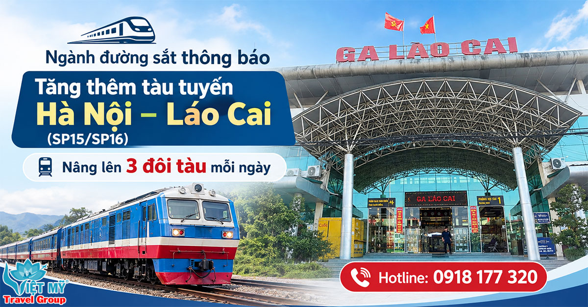 Đường sắt tăng tuyến Hà Nội - Lào Cai, nâng 3 đôi tàu/ngày