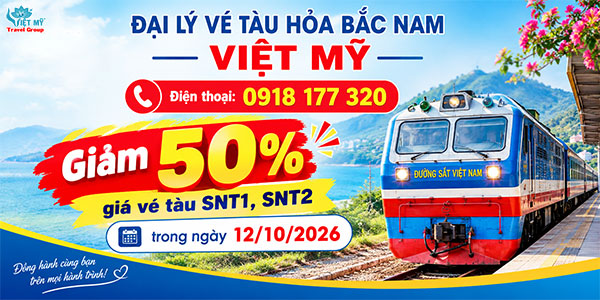 Giảm 50% giá vé tàu SNT1, SNT2 trong ngày 12/10/2026